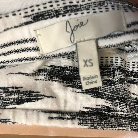 Joie Strapless Piah Maxi Long Dress White Gray Sz XS Elastic Waist Stretchy Knit - Picture 4 of 6